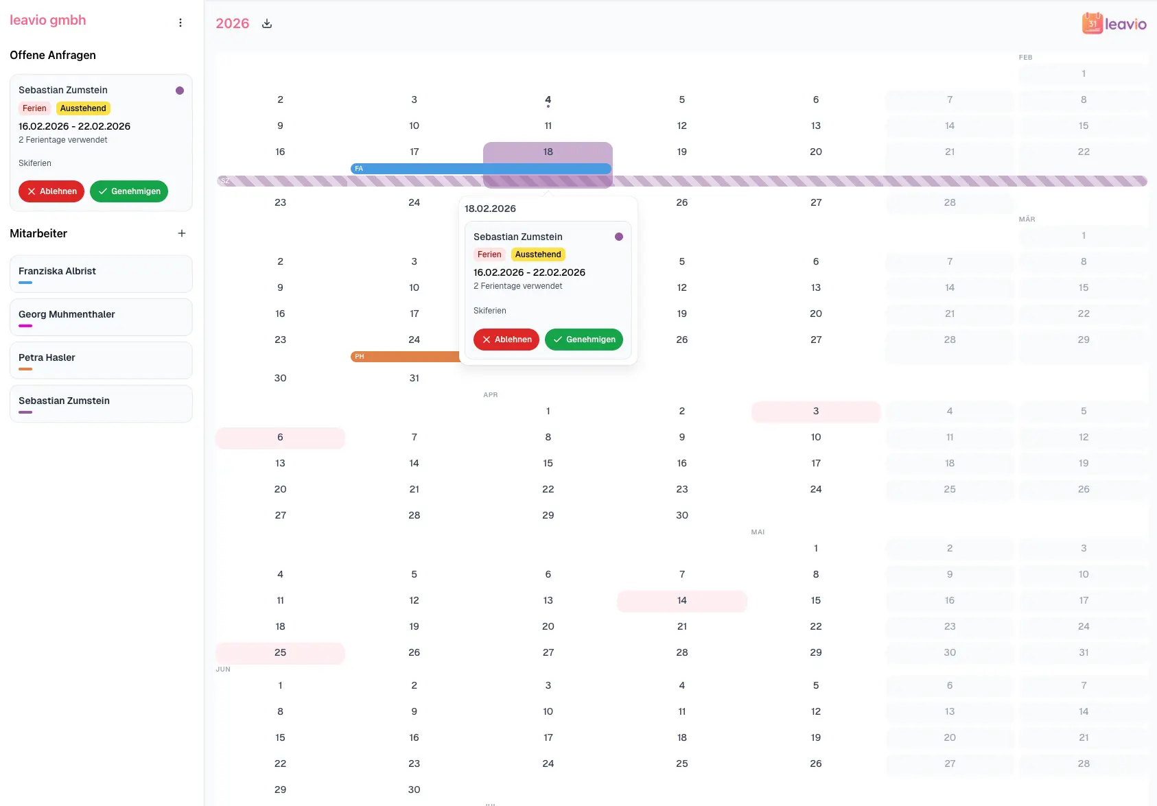 Leavio – Der digitale Ferienplaner